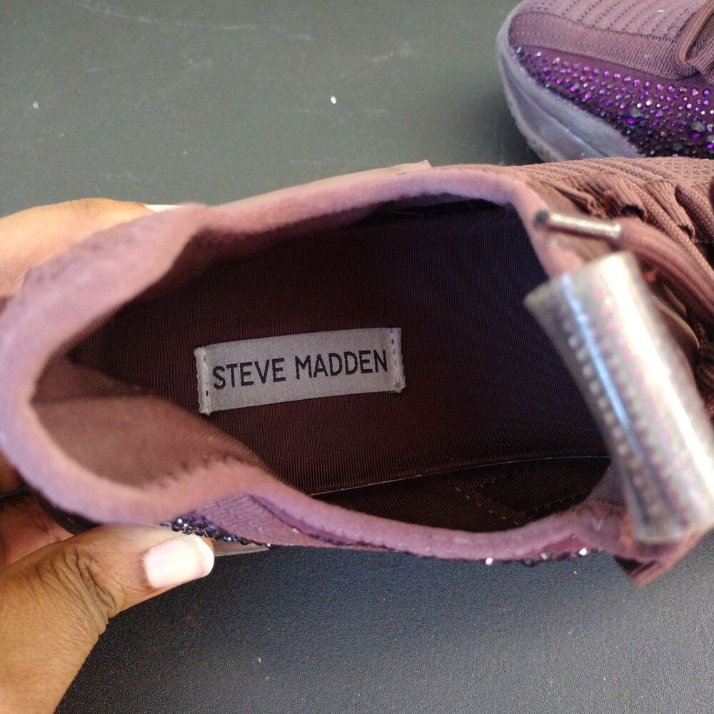 Steve Madden Maxima Sneakers Burgundy Women's Size 9 - Picture 7 of 8